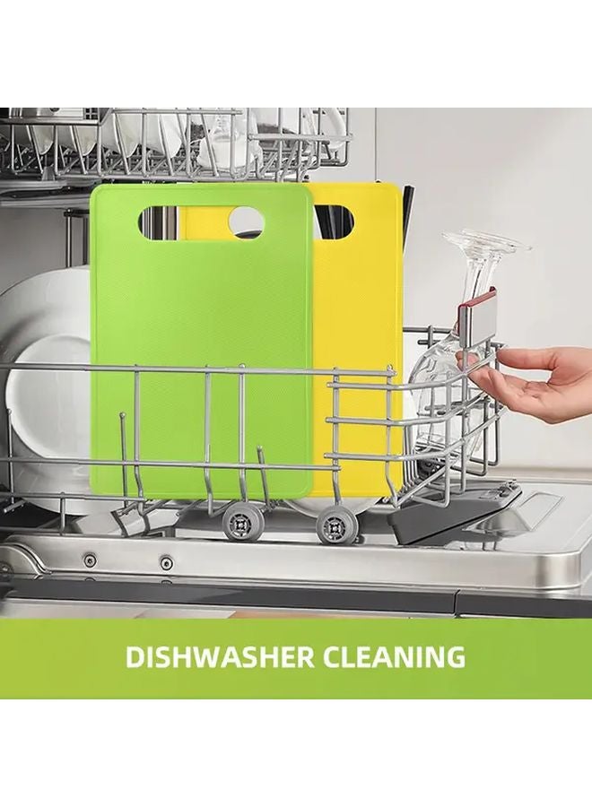 Green Flexible Non Slip Plastic Cutting Board Dishwasher Safe For Meat And Vegetables - Image 4